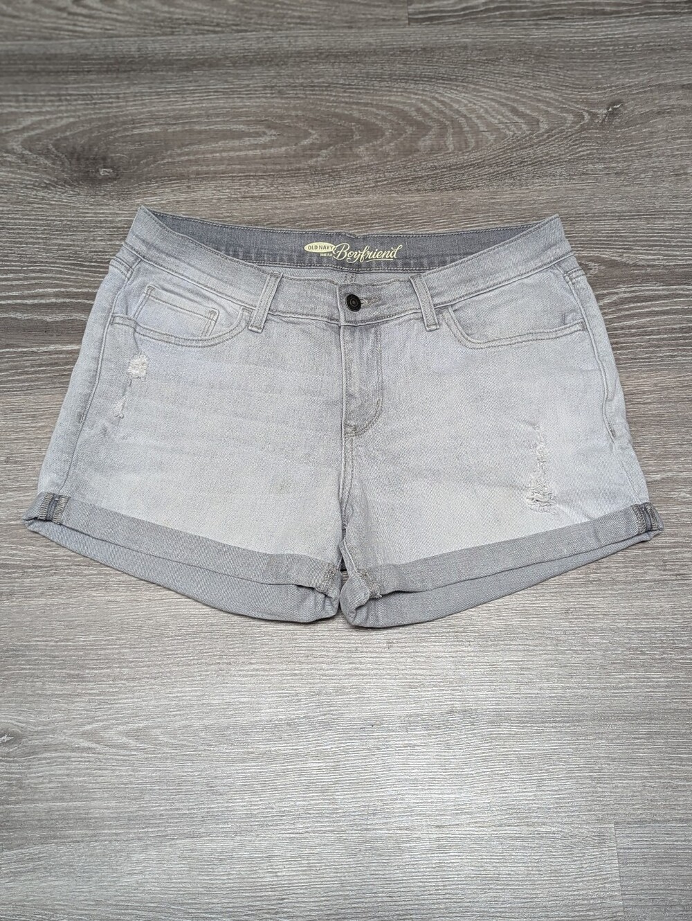 OLD NAVY | the boyfriend distressed denim cuffed shorts